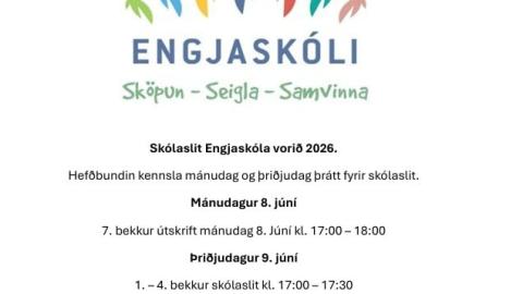 Skólaslit vorið 2026