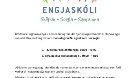 Skólasetning 2026